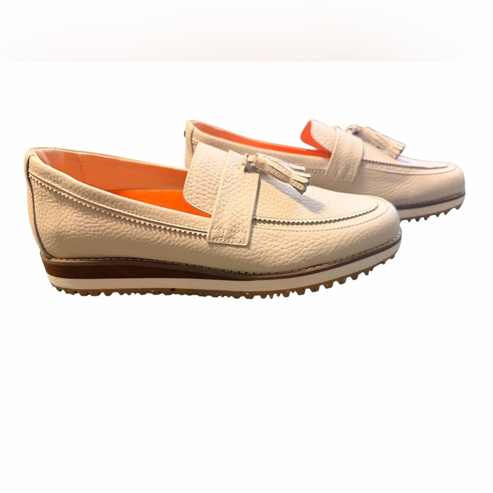 Foot Joy Cream Leather Tassel Loafers/Golf Shoes - Worn Once!